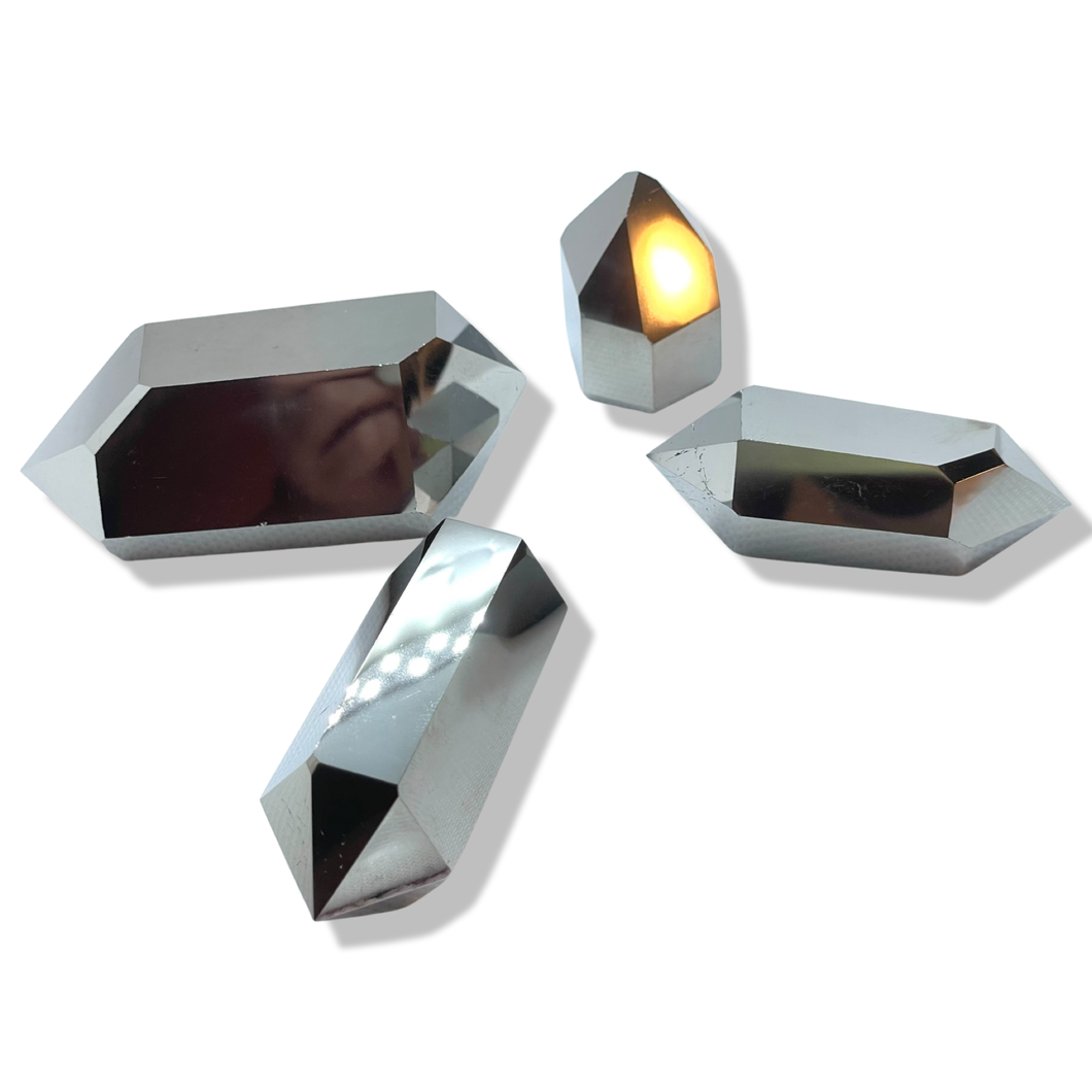 AAA Grade, Double Aura Coated Double Terminated Mirror Aura Quartz, USA