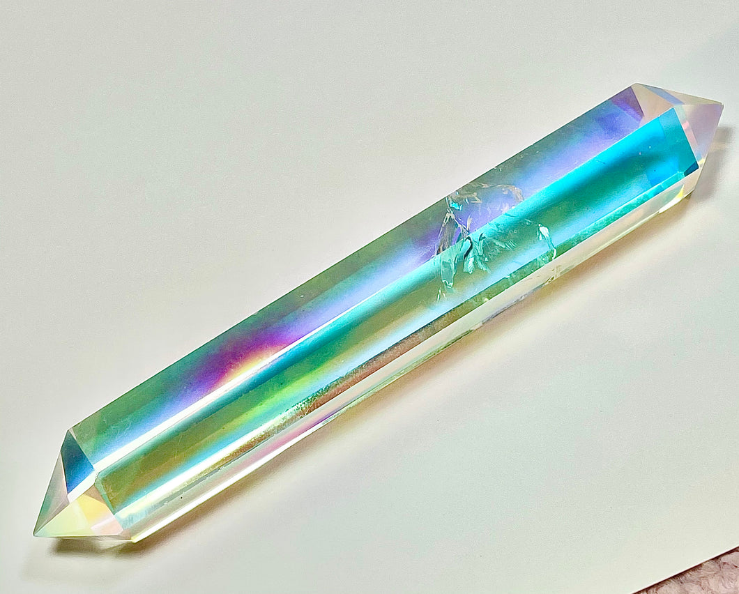 Double Terminated Angel Aura Quartz, High Grade