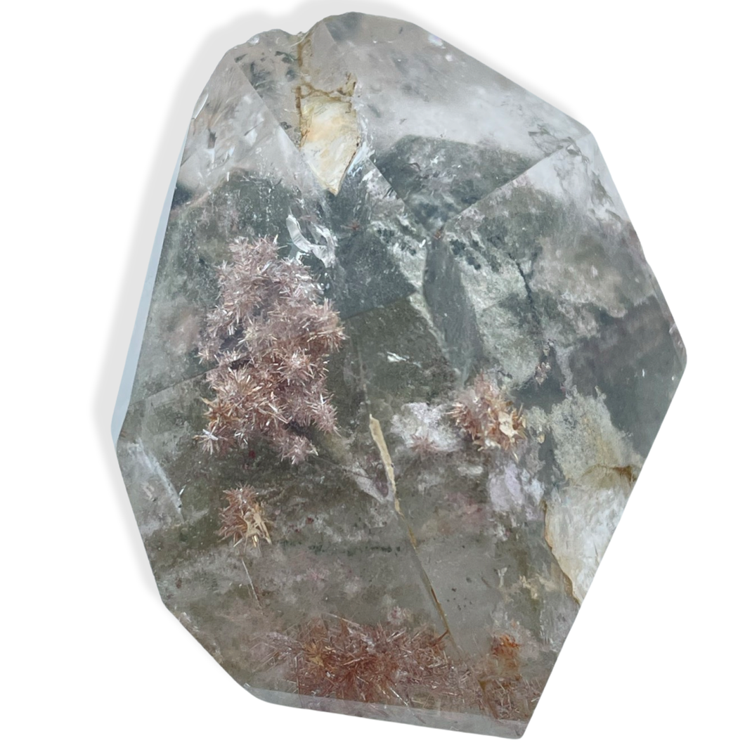 Polished Copper Rutile Inclusionary Quartz, Minas Gerais, Brazil