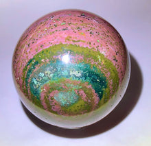Load image into Gallery viewer, Orbicular Banded PastelRainbow Ocean Jasper Sphere
