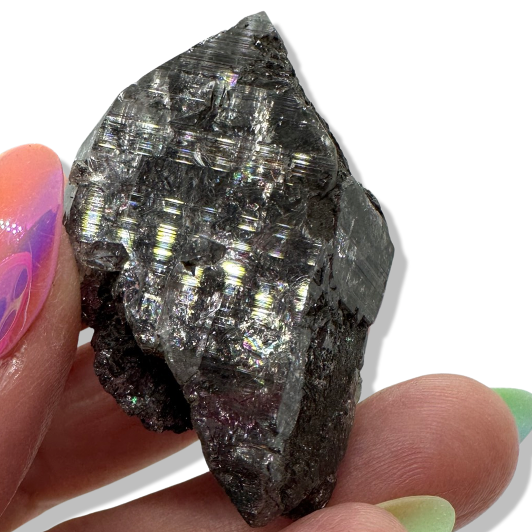 Black Samādhi Himalayan Quartz Pointed Cluster, Meru Peak, India