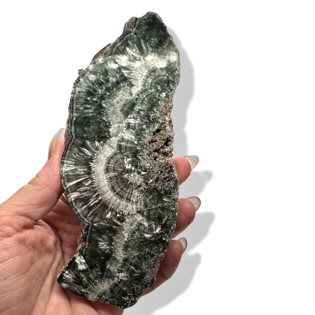 Seraphinite, raw, Siberia, Russia