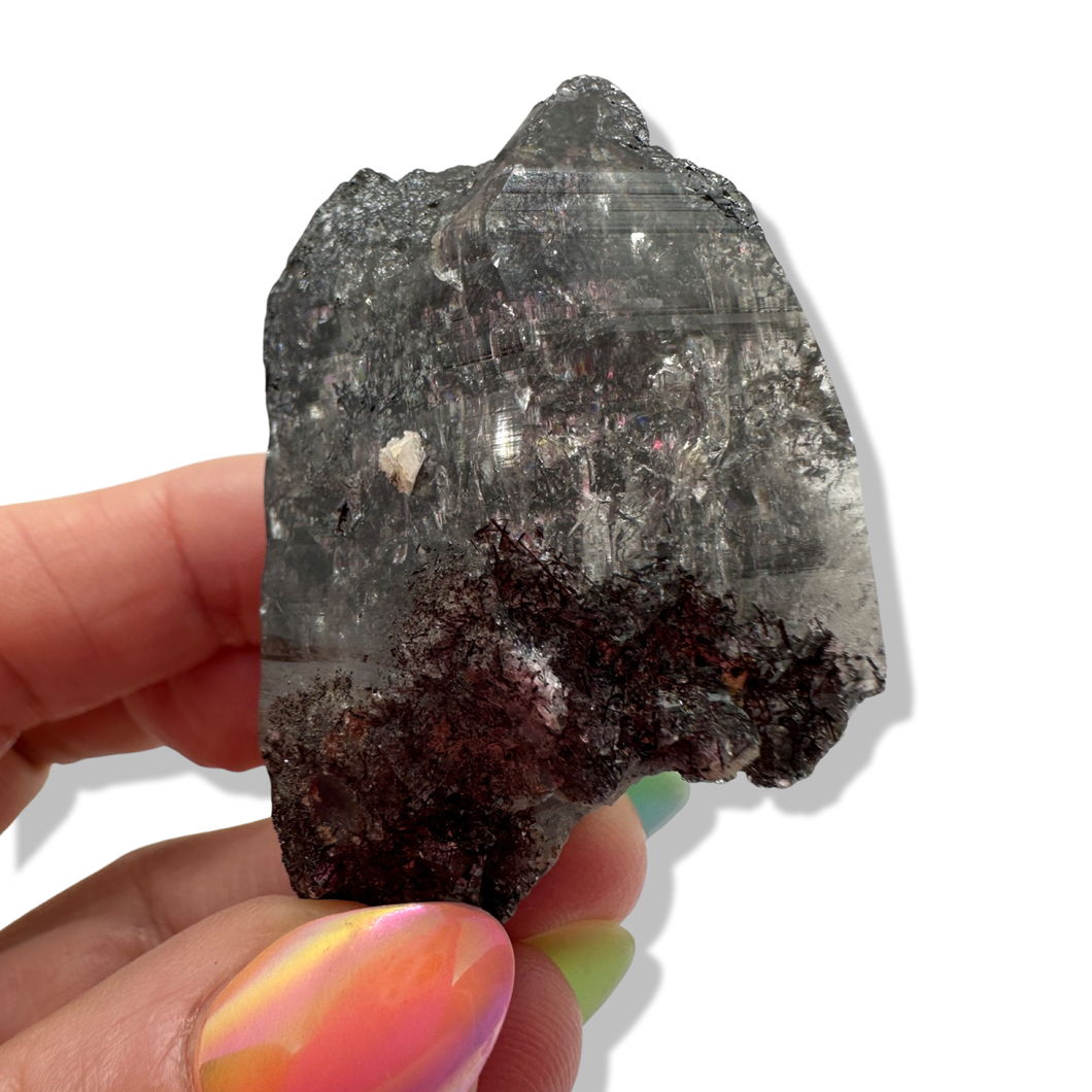 Black Samādhi Himalayan Quartz Pointed Cluster, Meru Peak, India