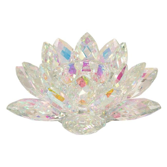 Angel Aura Rainbow Glass Candle - Crystal Holder, USA
