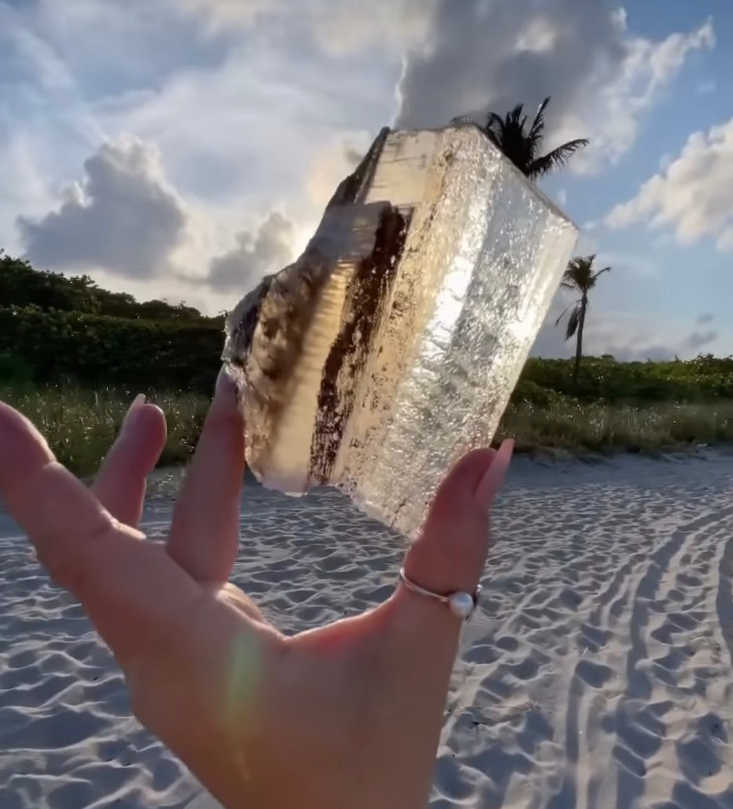 Greek Selenite Slab, Tunnels of Poseidon’s Temple, Cape Sounion, Greece