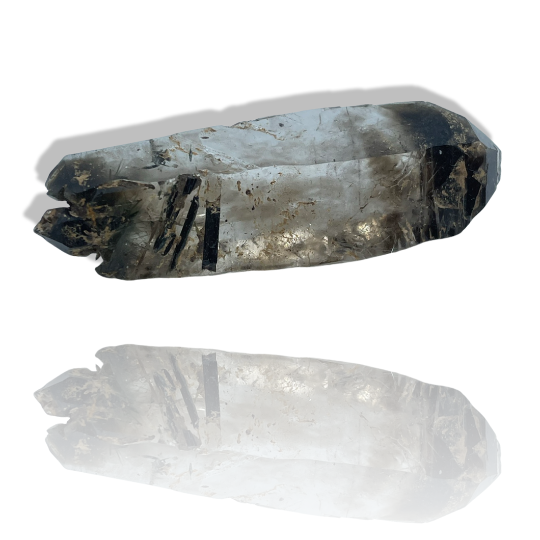 Aegerine in Smoky Quartz, Mt Malosa, Zomba Plateau, Malawi