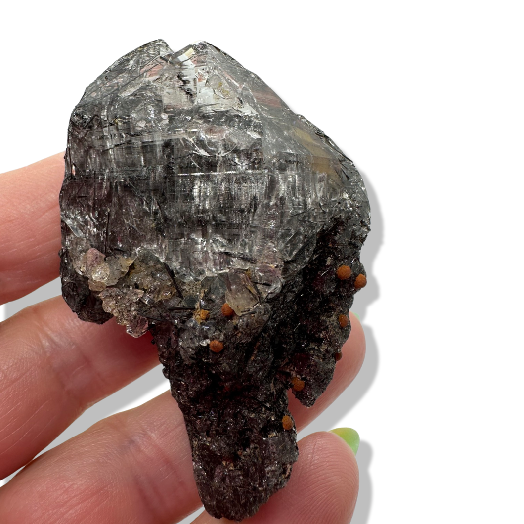 Black Samādhi Himalayan Quartz Pointed Cluster, Meru Peak, India