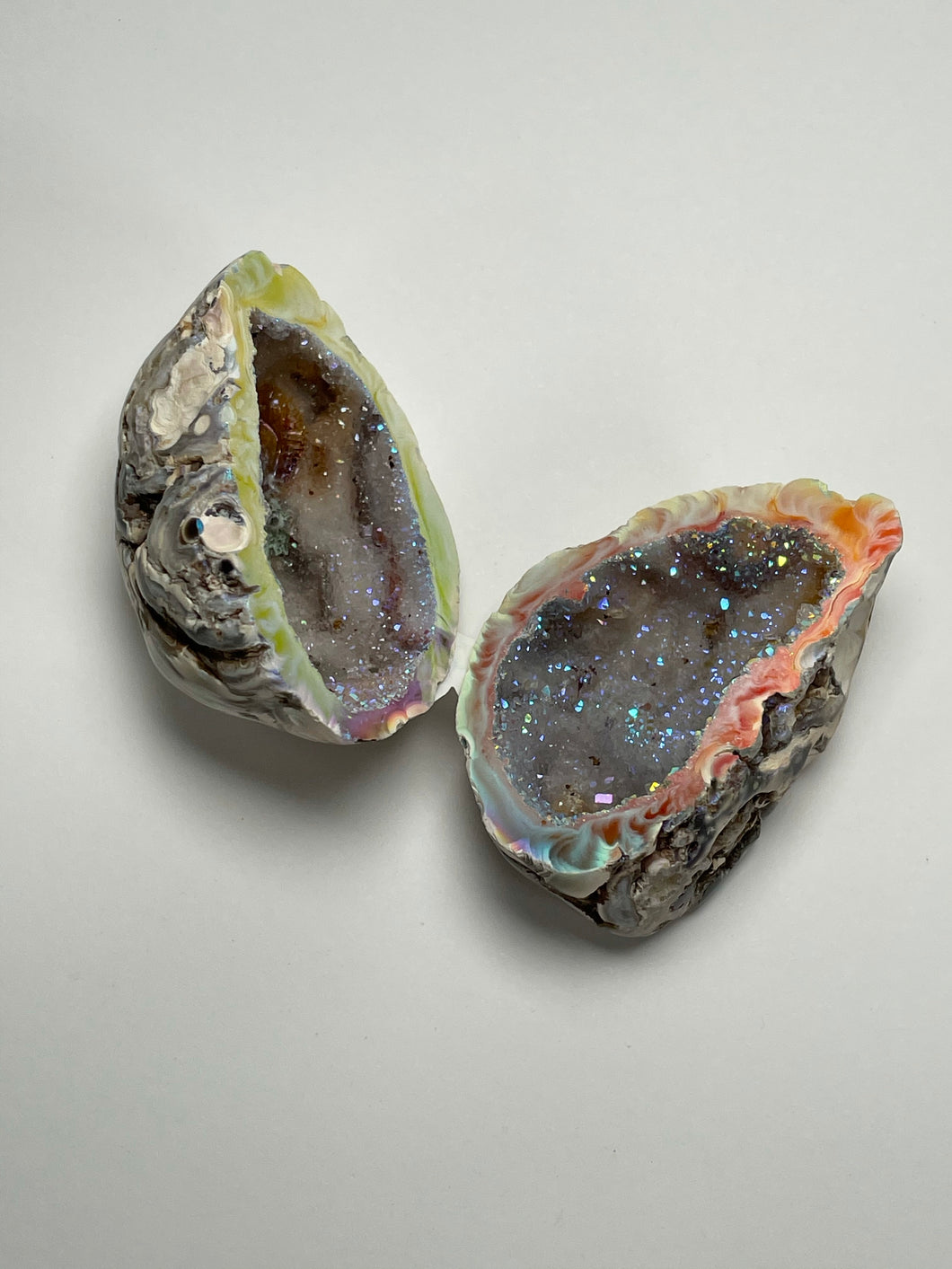 Angel Aura Ocos Geode Pair
