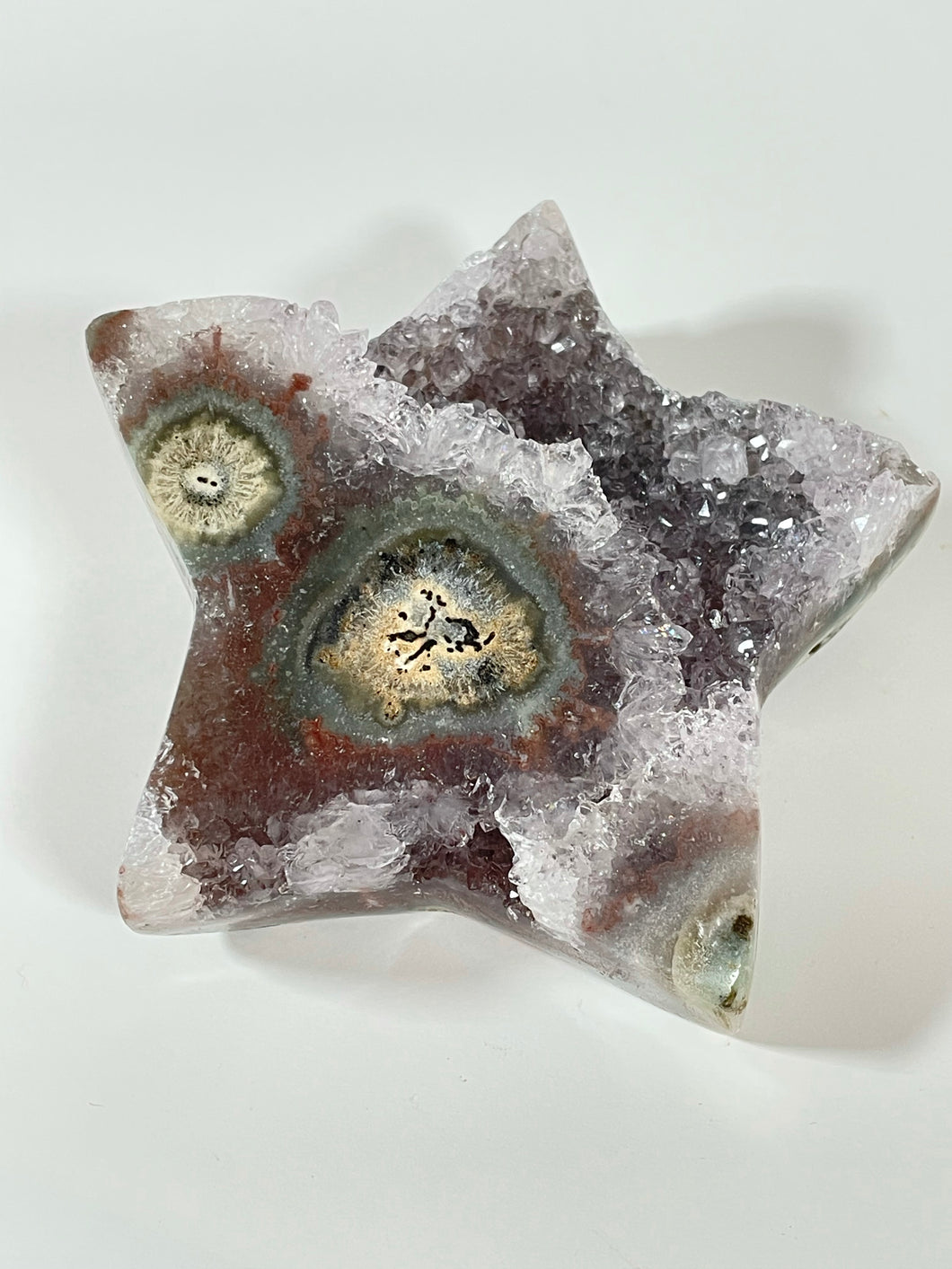 Amethyst Agate Jasper Star, Super Extra, Brazil