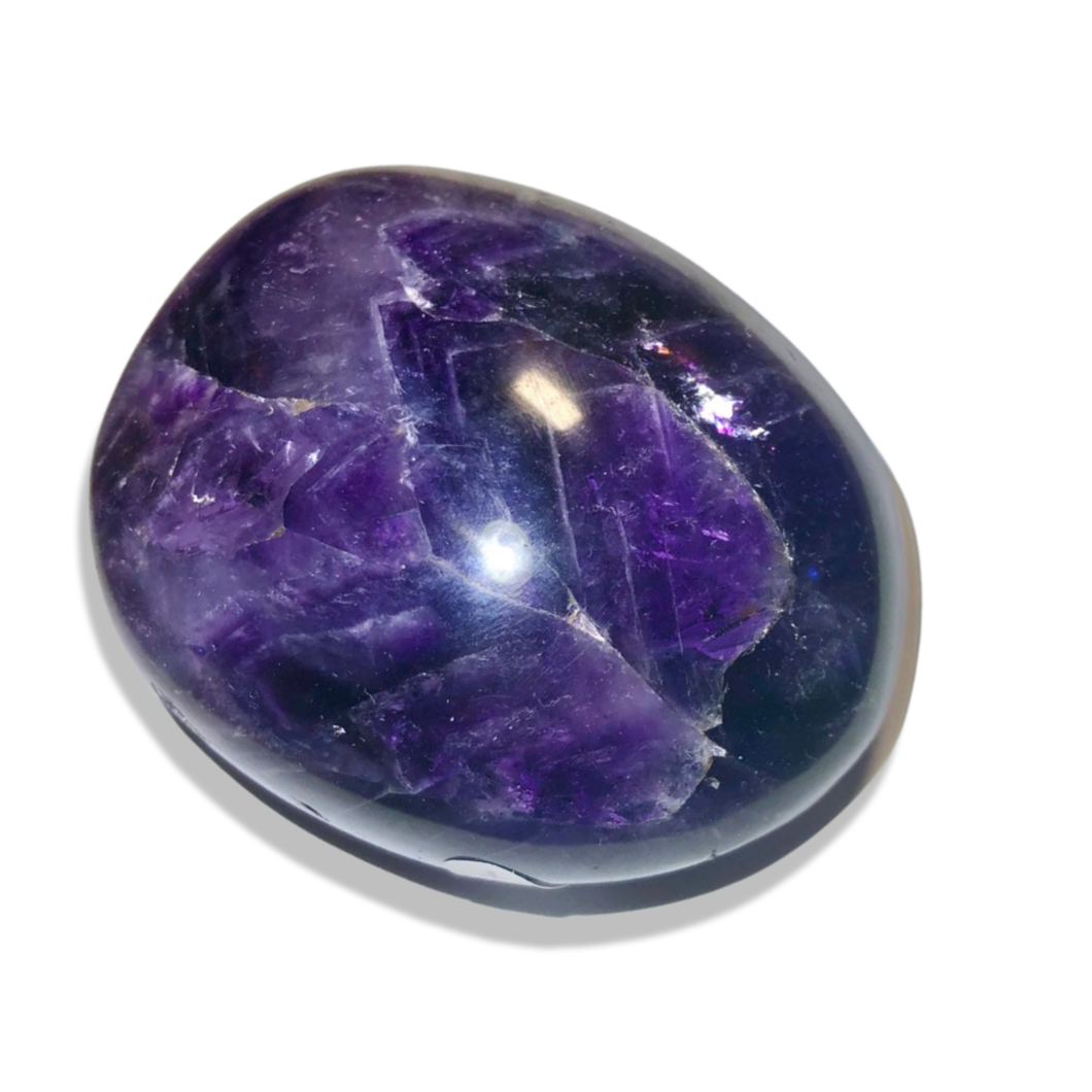 AAA Grade Moroccan Chevron Amethyst Palm Stone