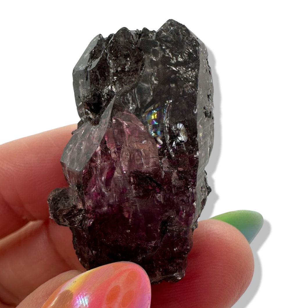 Black Samādhi Himalayan Quartz Pointed Cluster, Meru Peak, India