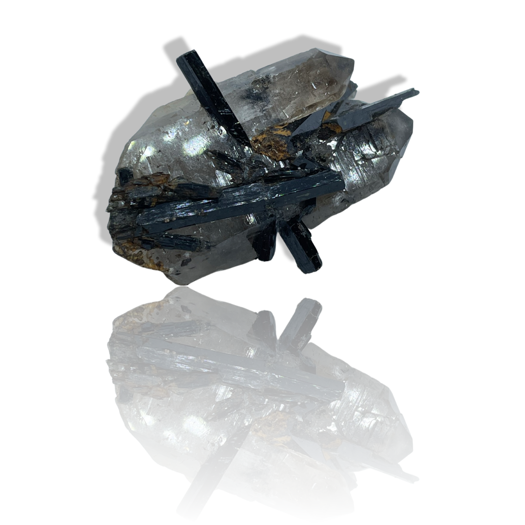 Aegerine in Smoky Quartz, Mt Malosa, Zomba Plateau, Malawi