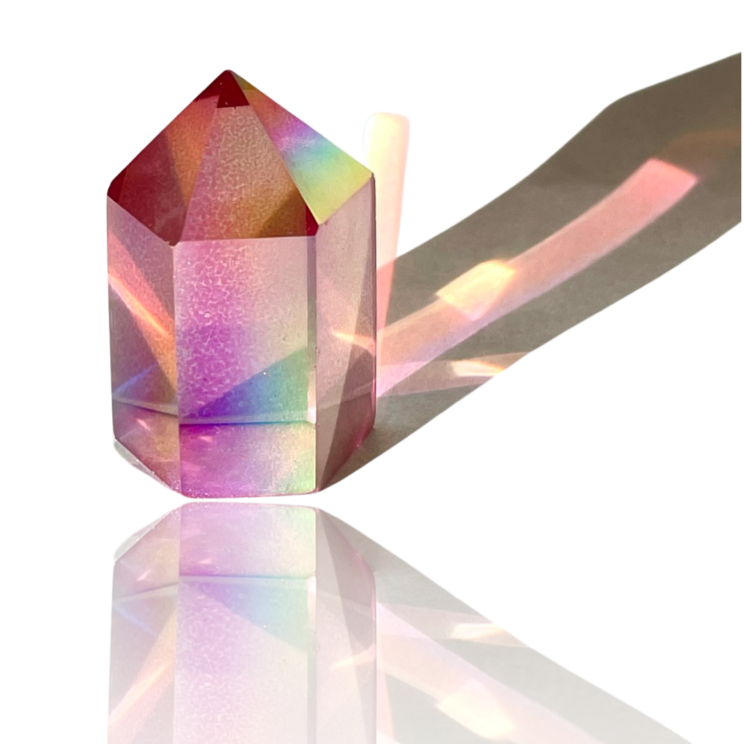 AAA Grade, Double Aura Coated Mini Tower, Bubblegum Aura Quartz, USA