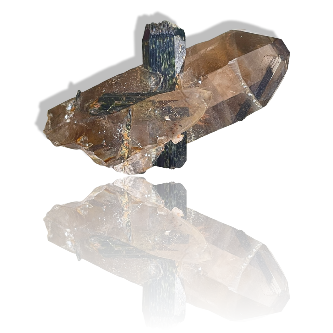 Aegirine in Smoky Quartz, Erongo