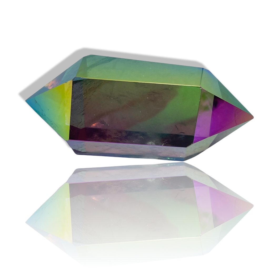 AAA Grade, Double Aura Coated Double Terminated Mermaid Aura Quartz, USA