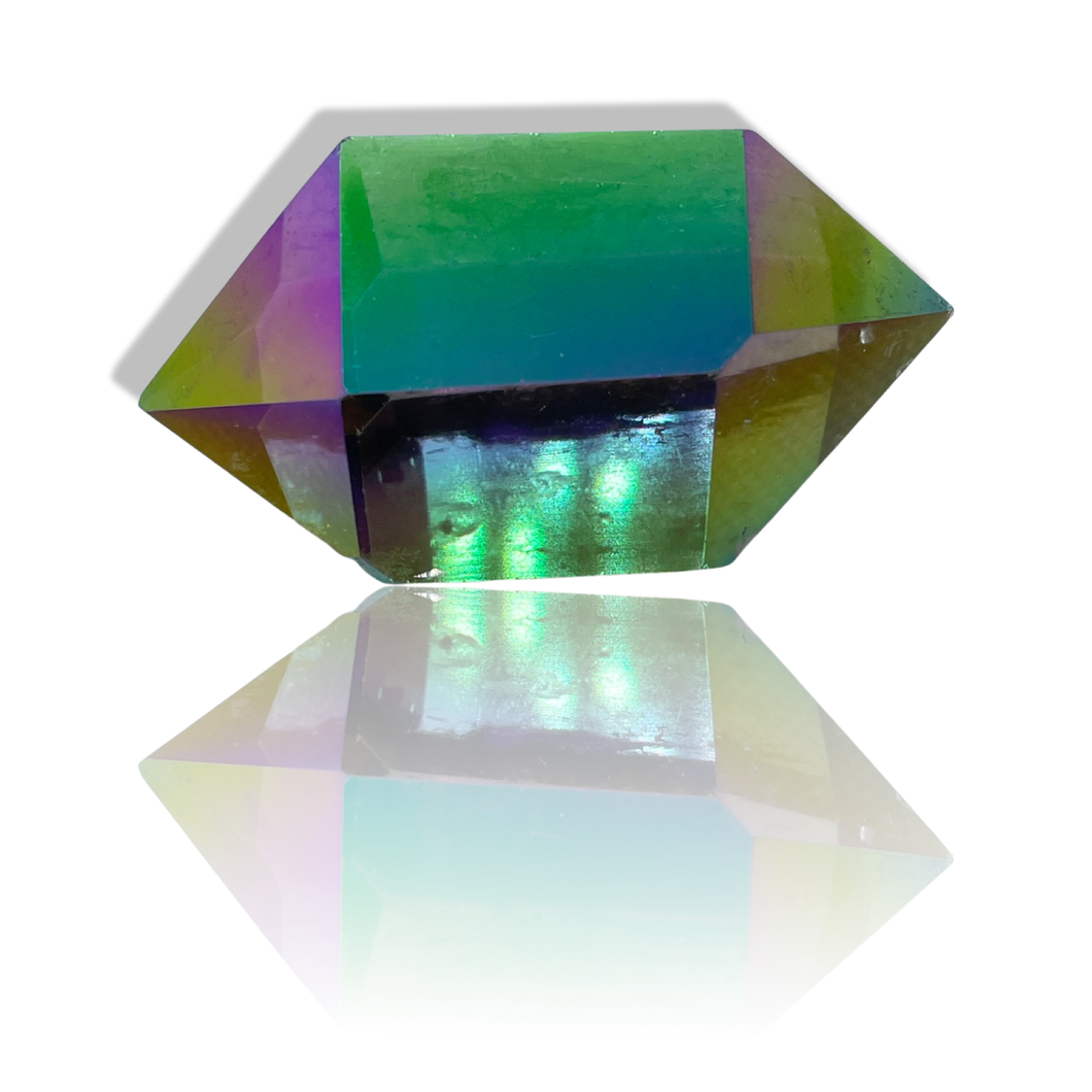 AAA Grade, Double Aura Coated Double Terminated Mermaid Aura Quartz, USA