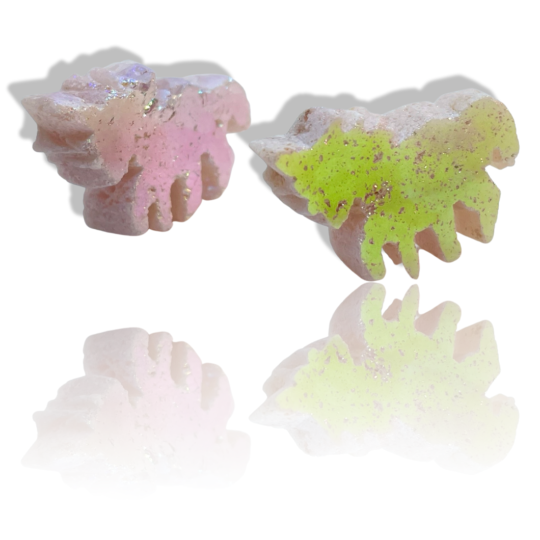 AAA Grade, Double Aura Coated Lavender Aura Quartz Amethyst Flower, USA & Brazil