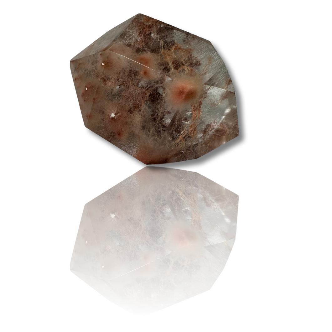 Red & Blue Amphibole Rutile Quartz Gerais Minas, Brazil