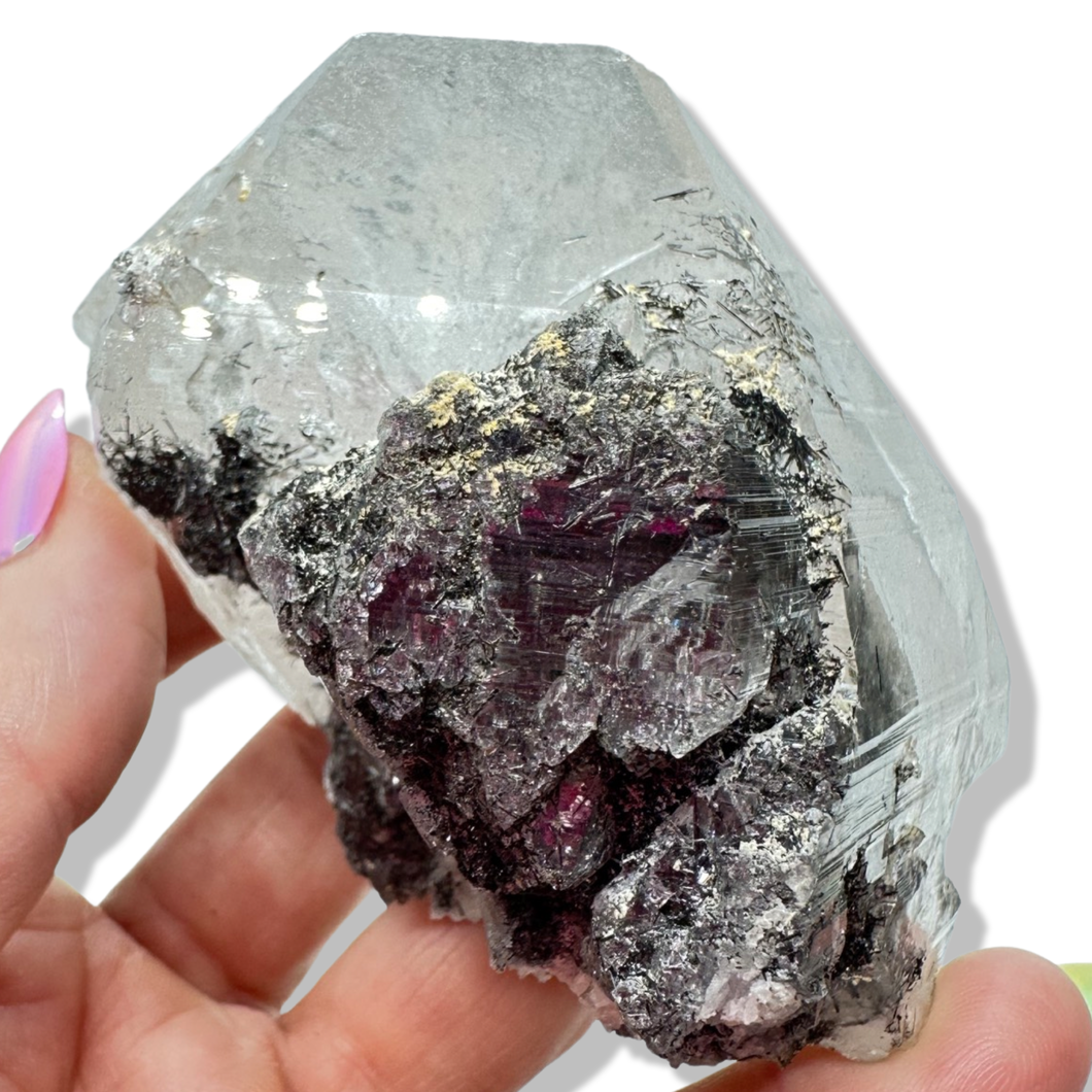 Black Samādhi Himalayan Quartz Pointed Cluster, Meru Peak, India