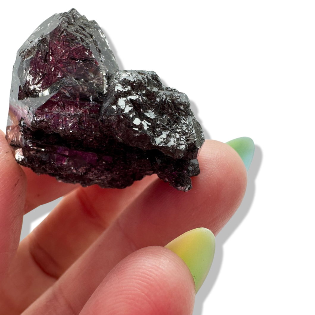 Black Samādhi Himalayan Quartz Pointed Cluster, Meru Peak, India