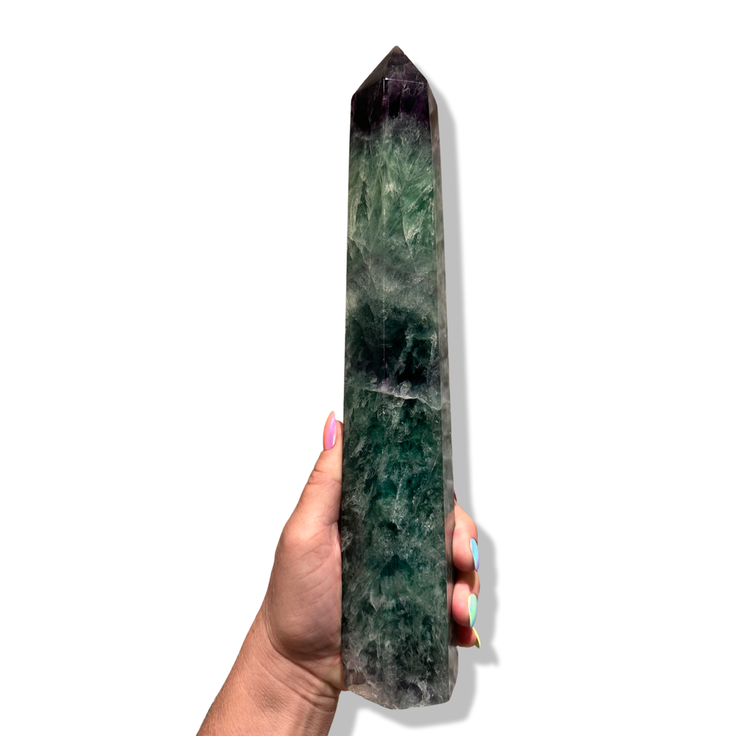 Huge Rainbow Fluorite Tower ‘The Dig’, Russia