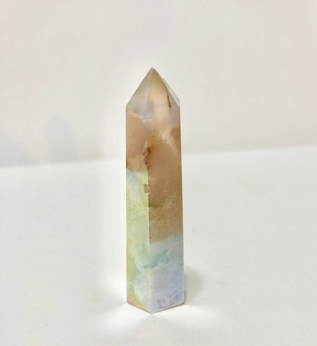 Aura Flower Agate Standing Point 10