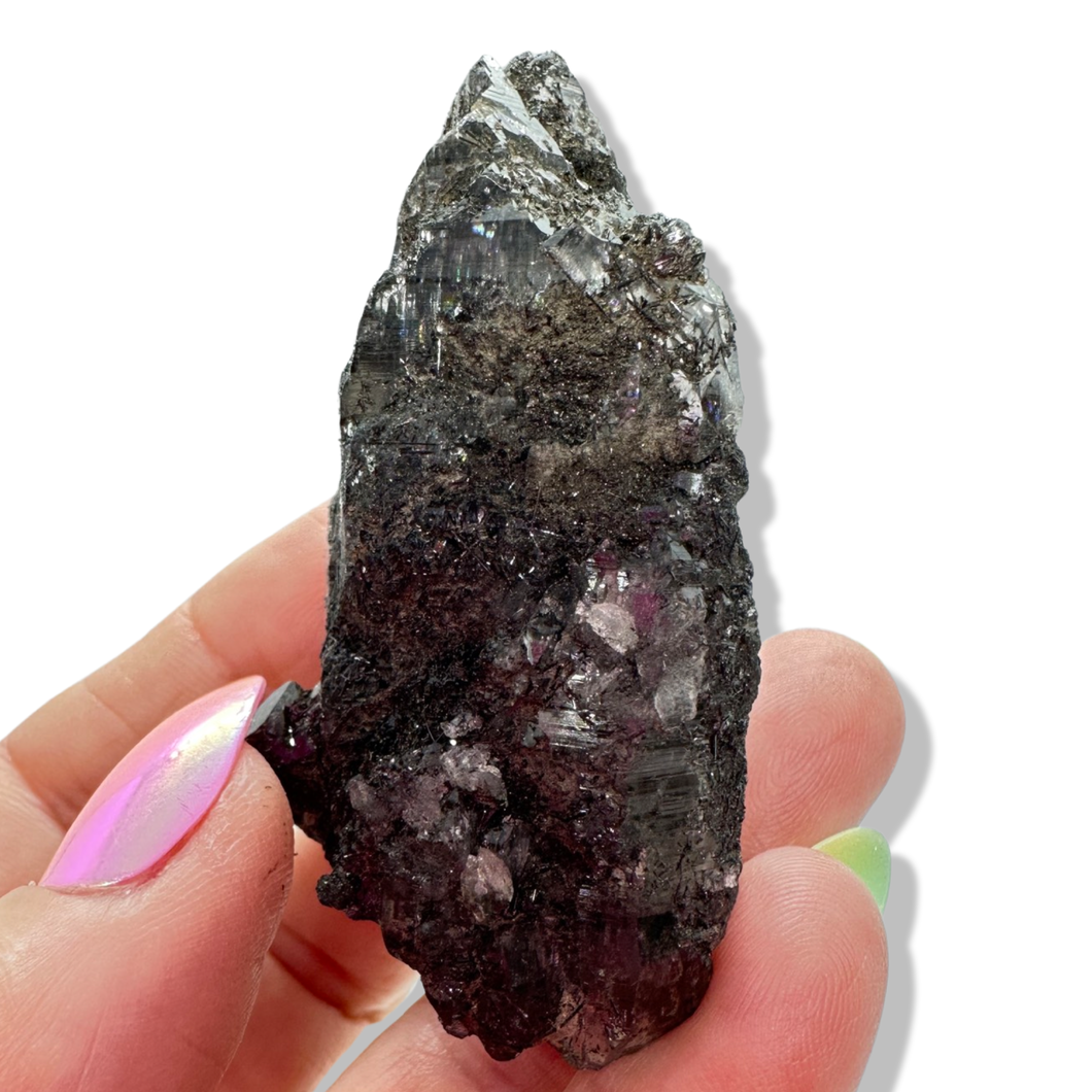 Black Samādhi Himalayan Quartz Pointed Cluster, Meru Peak, India