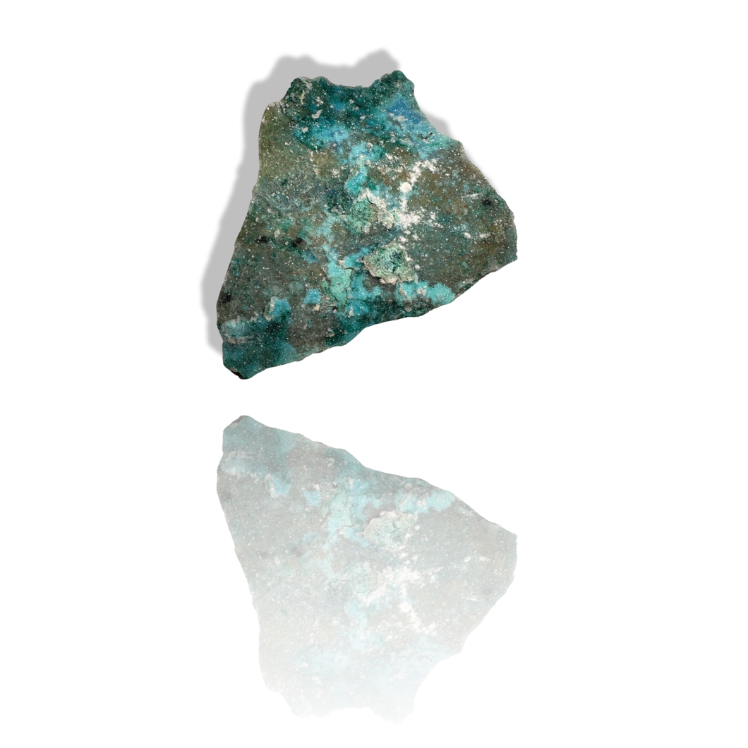 Druzy Chrysocolla Malachite Shattuckite Goethite on Cobaltoancalcite, DRC, The Congo, Africa