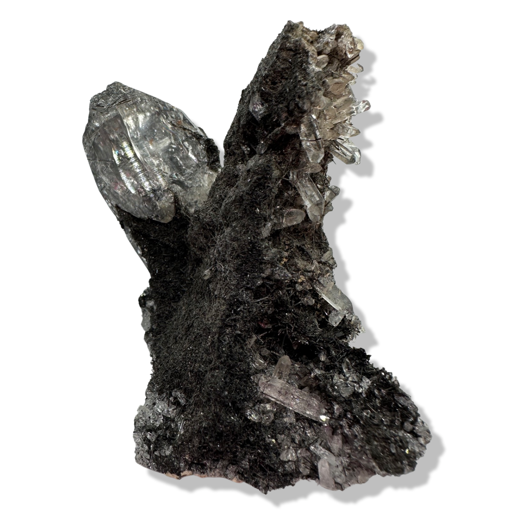 Black Samādhi Himalayan Quartz Pointed Cluster, Meru Peak, India