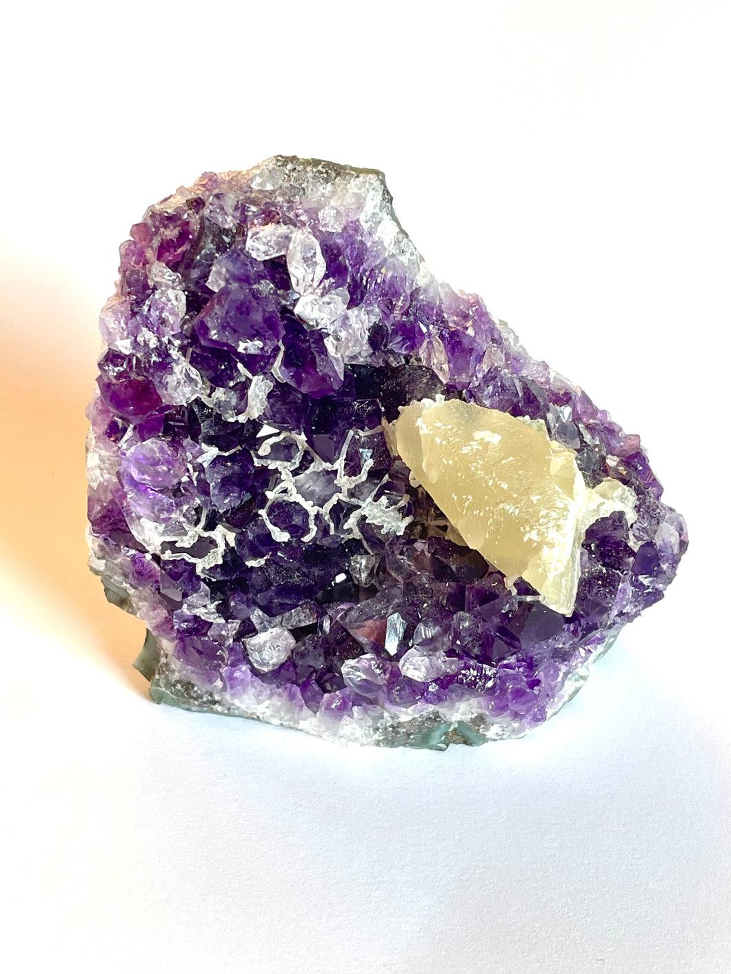 Brazilian Royal Amethyst Cluster with Calcite