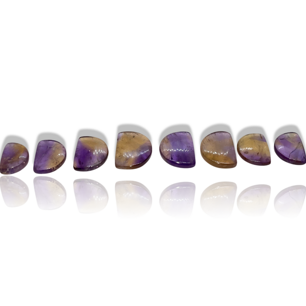 Ametrine Mini Half Moon, Bolivia, Crafted in India