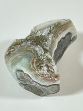 Load image into Gallery viewer, Druzy Amethyst Agate Green Jasper Moon, Super Extra, Brazil

