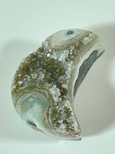 Load image into Gallery viewer, Druzy Amethyst Agate Green Jasper Moon, Super Extra, Brazil
