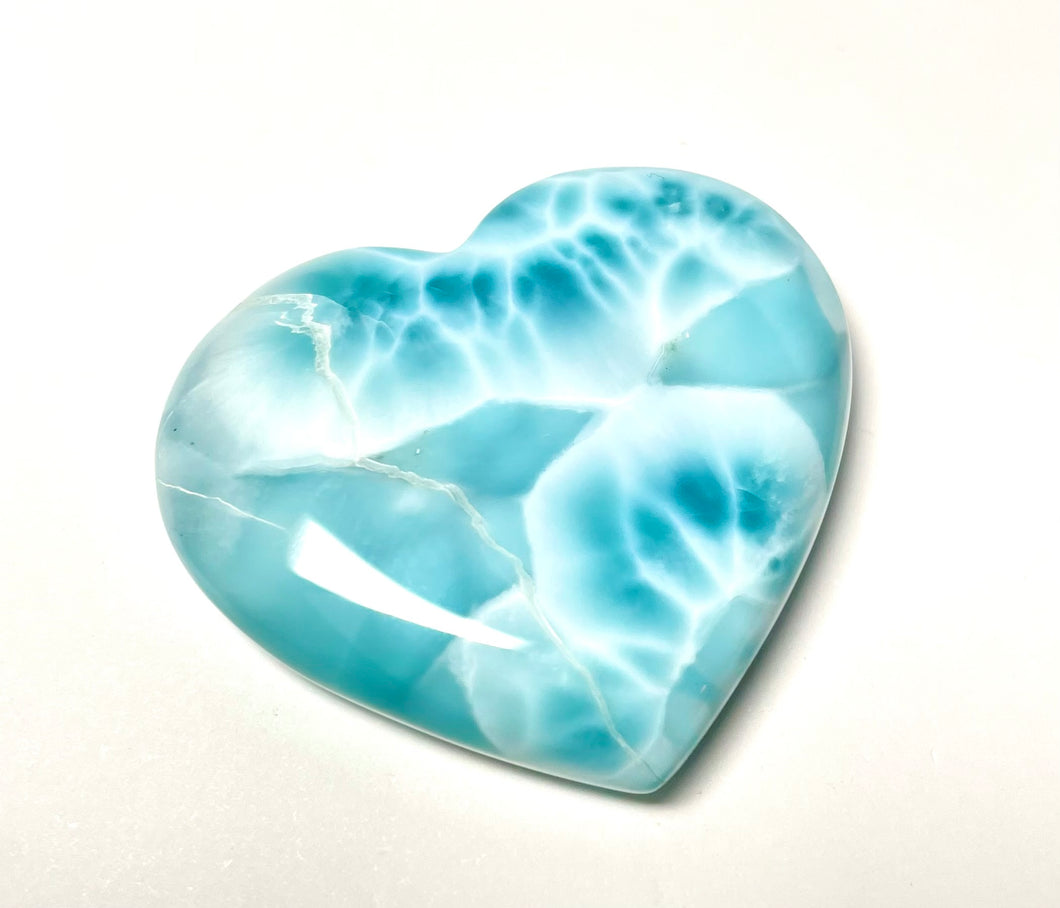 AAAA Grade Larimar Heart, Dominican Republic