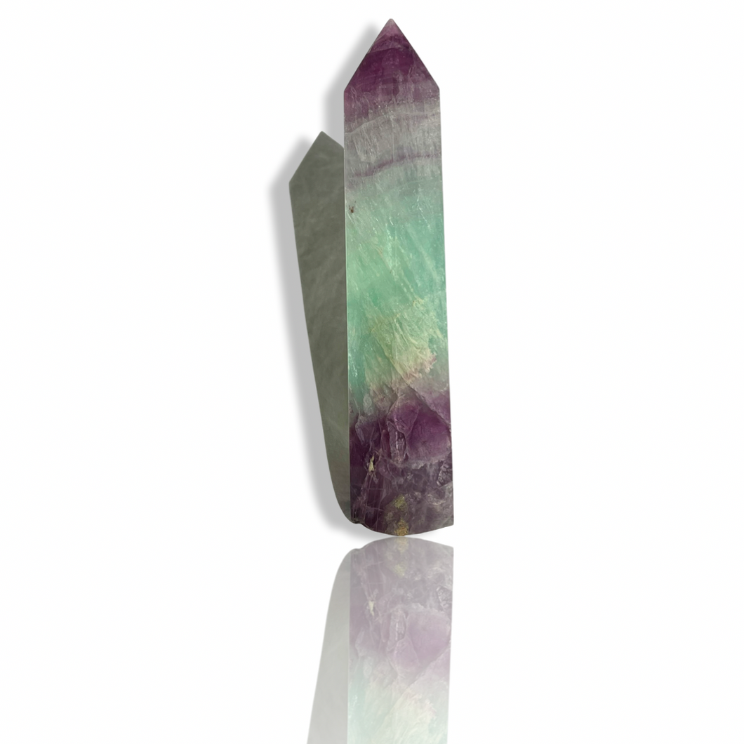 Large Rainbow Fluorite Tower, Russia