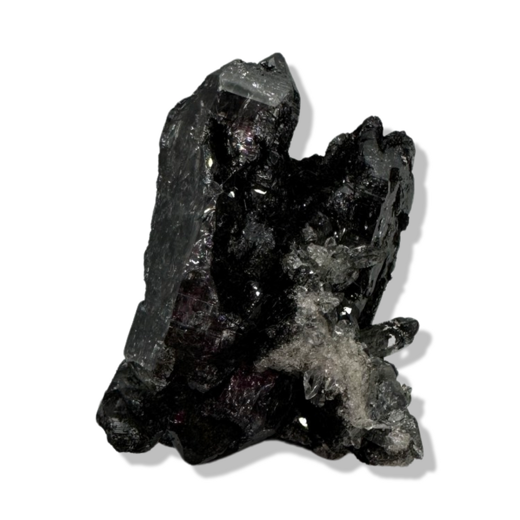 Black Samādhi Himalayan Quartz Pointed Cluster, Meru Peak, India