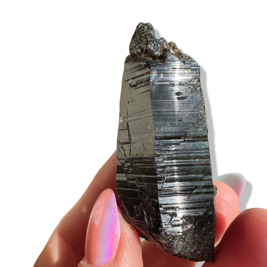 Black Samādhi Himalayan Quartz Pointed Cluster, Meru Peak, India