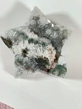 Load image into Gallery viewer, Extra Large Green Amethyst Agate Green Jasper Star, Super Extra, Brazil
