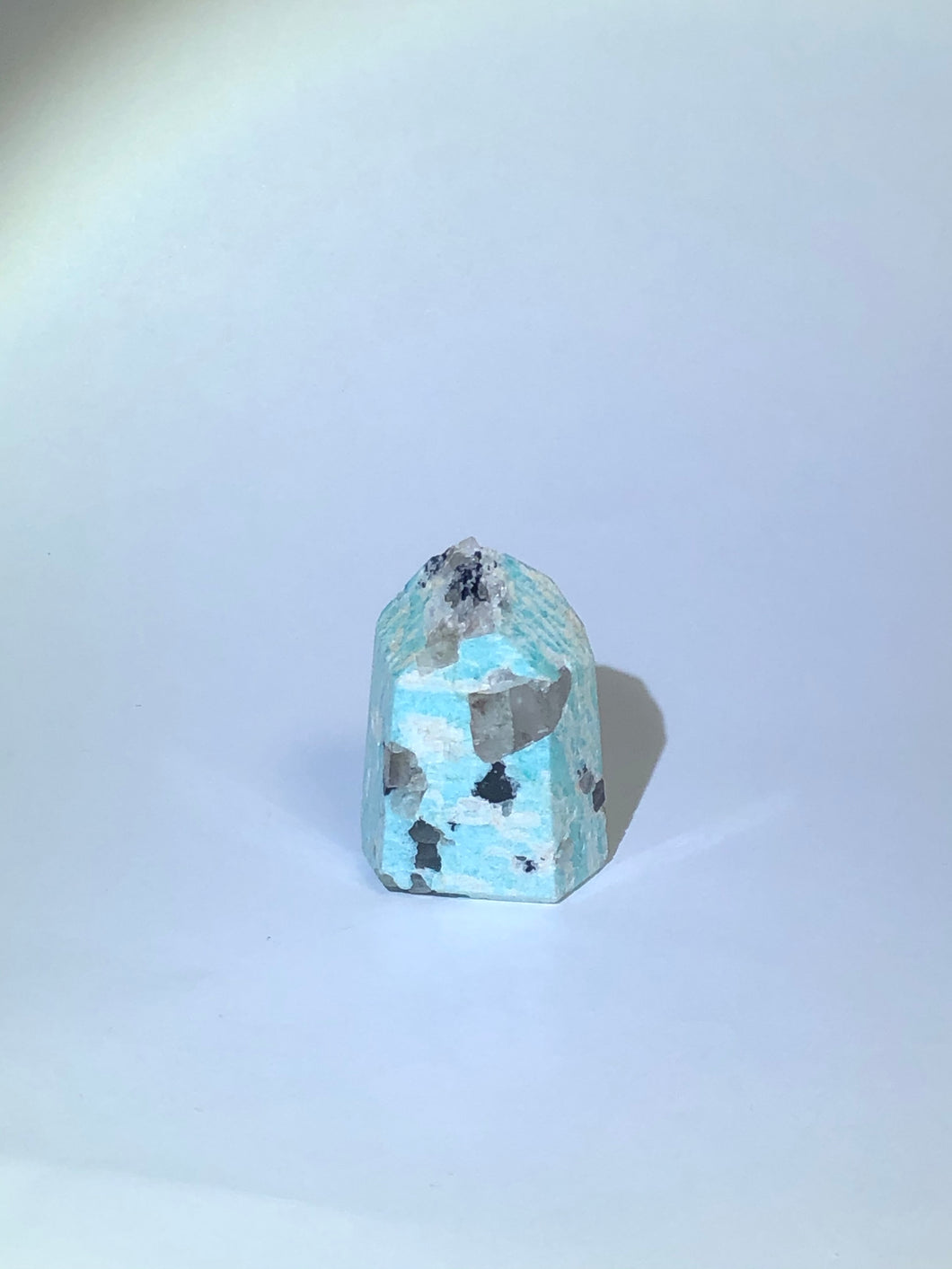 Amazonite on Matrix Generator Super Quartz
