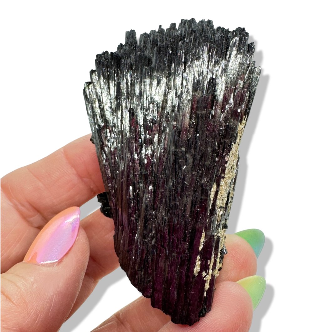 Schorl Black Tourmaline with Hyalite Opal, Erongo