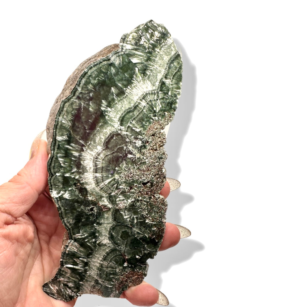Seraphinite, raw, Siberia, Russia