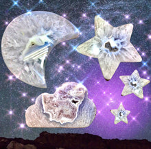 Load image into Gallery viewer, Druzy Agate Quartz Geode Moon, Brazil
