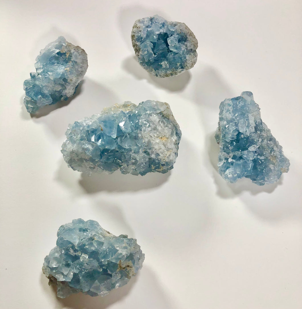 Celestite Mini Clusters, Mexico
