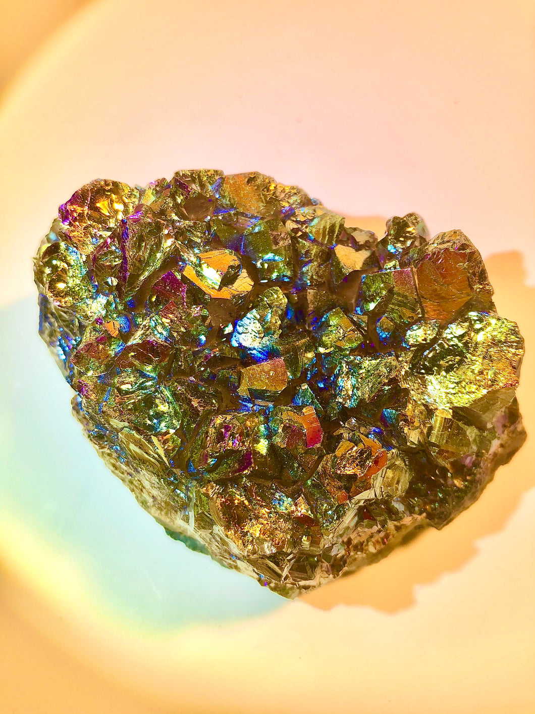 Titanium Aura Quartz Cluster