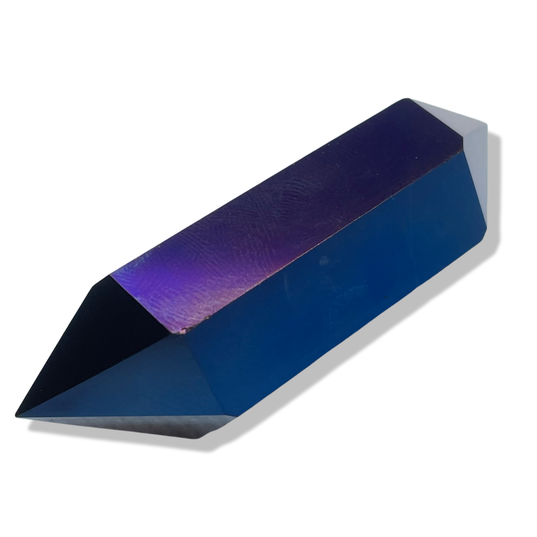 AAA Grade, Double Aura Coated Double Terminated Midnight Aura Quartz, USA